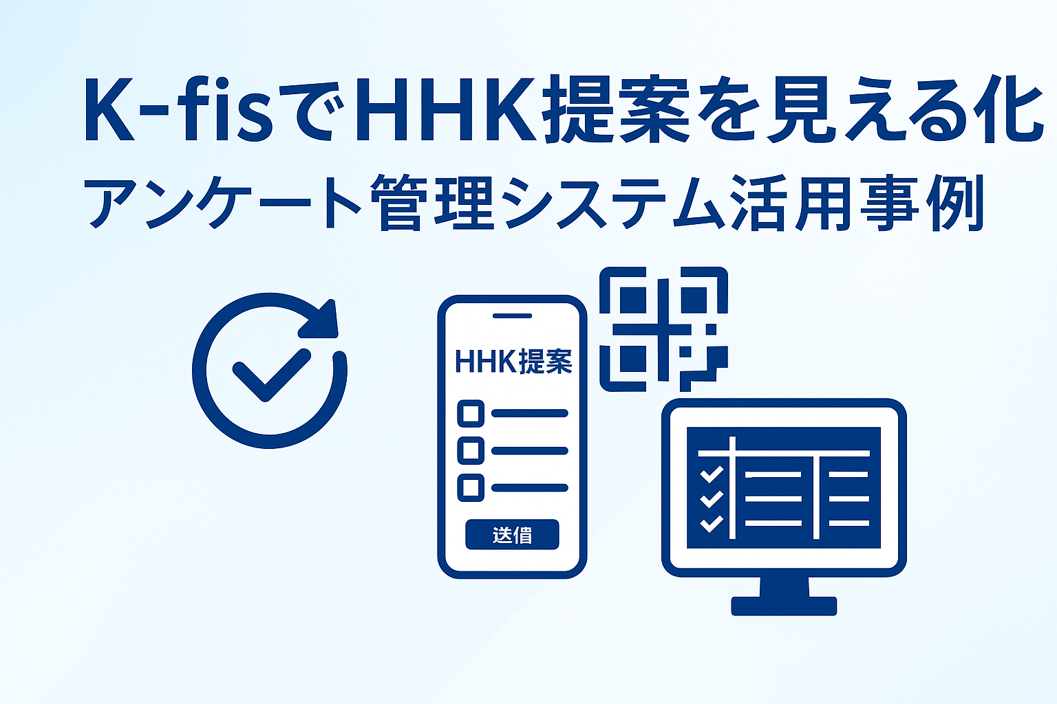K-fisアンケート管理システムでHHK提案をするイメージ